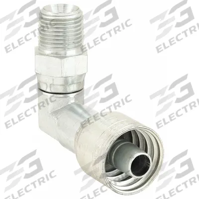 AEROQUIP Hydraulic Crimp Fitting: Steel x Steel, 90° Elbow, -12 For Hose Dash Size - Aeroquip Crimp Hydraulic Hose Fittings with NPTF Connection