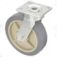 APPROVED VENDOR Plate Caster: Swivel, No Brake, Rubber, 8 in Wheel Dia., 2 in Wheel Wd, Slot, Ball (MPN P24S-PRP080K-14). Key specifications — attr1100118: APPROVED VENDOR; attr1172982: Swivel.
