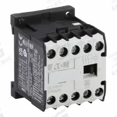 EATON Miniature IEC Magnetic Contactor: Non-Reversing, 3 Poles, 3NO Contacts, 6 A, 24V AC Coil (MPN XTMC6A01T). Key specifications — attr945107: EATON; attr972381: Yes.