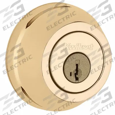 KWIKSET Single Cylinder Deadbolt: Cylindrical, 1 3/4 in Door Thick - Max - Standard Cylindrical Deadbolts