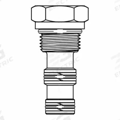 BUCHER HYDRAULICS Hydraulic Cavity Plugs: Zinc-Coated Steel, Three-Way, 1_2_3 Blocks Ports - Cartridge Valve Cavity Plugs