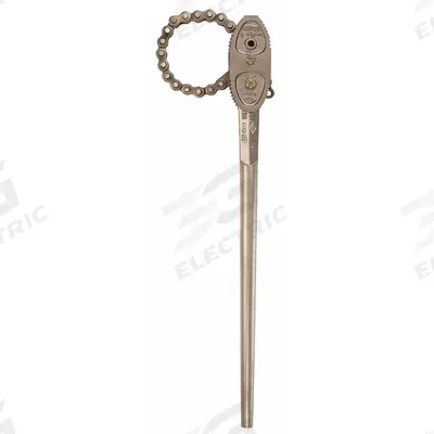 AMPCO Chain Wrench: Natural, For 4 in Outside Dia, 25 3/4 in Chain Lg - Double End Nonsparking Chain Wrenches
