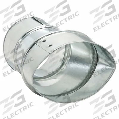 PANASONIC Duct Adapter: For 3 in Duct Dia, Steel - Round to Oval Duct Transitions