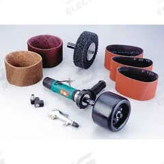 DYNABRADE Air Finishing Sander Kit: 5 in Max, 0.7 hp, 35 cfm, 1/4 in NPT, 5/8 in Arbor, 1/2"-20 (MPN 13220). Key specifications — attr1320413: 1/2"-20; attr1320379: DYNABRADE.
