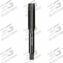 MILWAUKEE Straight Flute Tap: M12x1.5 Metric, 2B, 4 Flute, Plug Chamfer, Black Oxide Carbon Steel (MPN 49-57-5159)