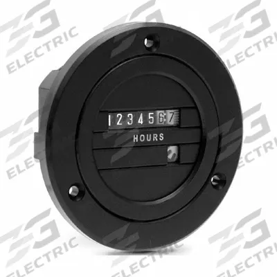 TRUMETER Electromechanical Hour Meter: Hour Meters, Front Panel Mounting, Analog