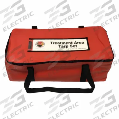 DISASTER MANAGEMENT SYSTEMS Triage Tarp: Black/Green/Red/Yellow, 20 ft Overall Wd - Tarps for Incident Command & Triage