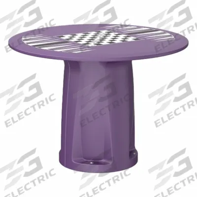 CORTECH Table: 28 in Overall Ht, 42 in Overall Dia, Game Top Included, Ballast Accepted - Cylinder Base Tables