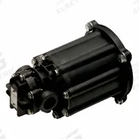 PULSAFEEDER Rotary Gear Pump Head: Magnetic Drive, PVDF, 3/4" FNPT, PTFE, Aluminum Ceramic, Spur (MPN E12KLVO-X). Key specifications — Brand: PULSAFEEDER; For Motor Frame Size: 145TC; Includes Relief Valve: No; Ports: 3/4" FNPT.