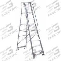 LOUISVILLE LADDER Platform Stepladder: 8 ft Ladder Size, Aluminum, 300 lb Load Capacity, 68 lb Wt (MPN AP5008). Key specifications — Brand: LOUISVILLE LADDER; Included Features: Casters.