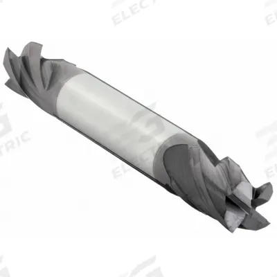 APPROVED VENDOR Square End Mill: Carbide, AlTiN Coated, Double End, 4 Flute - Double-End Carbide Square End Mills