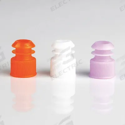 GLOBE SCIENTIFIC Cap: 13 mm Dia, Purple, Polyethylene, Unlined - Plug Caps