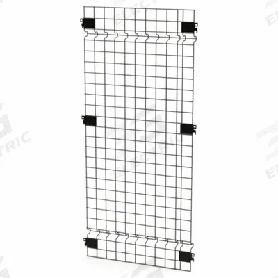 HUSKY RACK & WIRE Welded Wire Panel: 4 ft H x 2 ft W x 1 1/2 in D, Black - Husky Rack & Wire Quick-Assemble Woven-Wire Partition Components