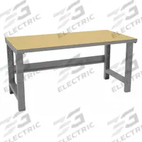 TENNSCO Workbench: Adj Ht, Particleboard, 60 in x 30 in, 2,500 lb Overall Load Capacity, Gray (MPN WBA-1-3060SHB). Key specifications — Brand: TENNSCO.