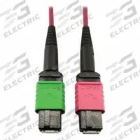 EATON TRIPP LITE Fiber Cable: (1) 16F MPO/APC Female (Green) x (1) 16F MPO/UPC Female (Magenta), PVC (MPN N846D-05M-16BMG). Key specifications — Fire Rating: Plenum; Jacket Material: PVC; Number of Fibers: Duplex; Fiber Type: OM4; Polarity: Method B; Brand: EATON TRIPP LITE; End 1 Connection Gender: Female; End 2 Connection Gender: Female.
