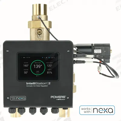 Watts Valve: 1 1/2 in Inlet Connection Size, 2 in Outlet Connection Size, Press x Press - Digital Mixing Valves