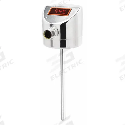 IFM Sanitary Temperature Transmitter: 6 mm clamp fitting 6mm diameter - Sanitary Temperature Transmitters with Display