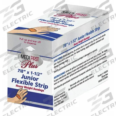 APPROVED VENDOR Adhesive Bandage: Strip Bandages, 7/8 in Wd, 1 1/2 in Lg