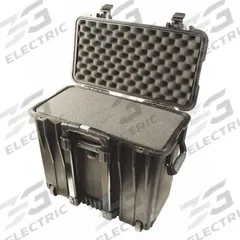 PELICAN Protective Case: 7 1/2 in x 17 1/8 in x 16 in Inside, Convoluted/Pick and Pluck/Solid, Black (MPN 1440). Key specifications — Closure Type: Double Throw; Brand: PELICAN; Carry-On Size: No.