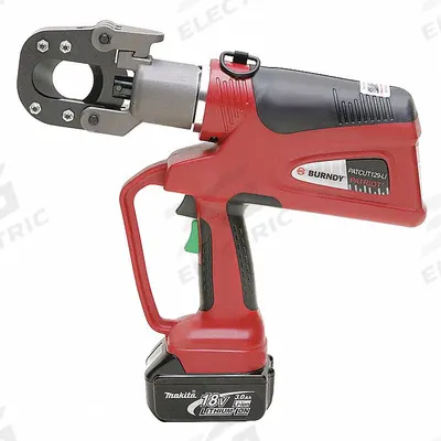 BURNDY Cable Cutter: Makita 18V LXT, Pistol Grip, Guillotine, Includes Batteries - Burndy Cable Cutters