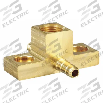 PARKER Barbed Tee: 5/32 in ID x 5/32 in ID x 5/32 in Pipe Size, Barbed x Barbed x FNPT - Low-Lead Brass Barbed Tube Fittings