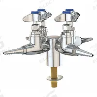 INSTOCK Needle Valve: Needle Valve, Threaded Shank, 4 Handles, 4 Outlets, Cross, 6.8 scfm Flow Rate (MPN GRL2880-134WSA-N). Key specifications — Brand: INSTOCK; Color/Finish: Chrome; Product Type: Needle Valve; Index Color: Brown; Flow Pattern: 90 Degree.