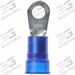3M Ring Terminal: Blue, Nylon Insulation, 1/4 in Stud Size, 6 AWG to 6 AWG Wire Sizes, 1,000 V (MPN MN6-14R/SX). Key specifications — attr1308027: 3M.