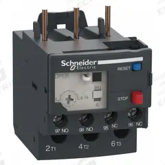 SCHNEIDER IEC Overload Relay: Thermal Protection, 3 Poles, 1NO/1NC, Phase Loss Sensitivity (MPN DPER01). Key specifications — Brand: SCHNEIDER; Auxiliary Contact Form: 1NO/1NC; Compatible Contactor Series: Easy TeSys; Terminal Connection Type: Screw Clamp Terminals; Maximum Voltage Rating: 690V AC; Phase Loss Sensitivity: Yes; Thermal Units Required: None (Relay Includes Integrated Bimetallic Elements); Compatible Contactors: TeSys Easy (9 to 32 Amp Models).
