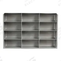 Compartment Drawer Insert: 18 in x 12 in x 3 in, 5 25/32 in x 2 27/32 in, 12 Compartments, Gray (MPN 124-95-12-IND). Key specifications — Color: Gray; Compartment HxWxD: (12) 5-25/32 in x 2-27/32 in; Removable Dividers: No; Compatible Manufacturer Model Number: 123-95; Brand: DURHAM MFG.