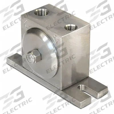 MILLENNIUM Pneumatic Vibrator: 575 lbf, 10,500 vpm, 1/4 in NPT, MHISS, 71 dBA - Chemical Resistant Turbine & Ball Vibrators