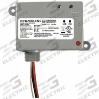 RIB Wireless Relay and Transmitter: 20 A Current Rating, 208V AC, Wireless 902 MHz (MPN RIBW208B-EN3). Key specifications — Communication Method: Wireless 902 MHz; Nipple Size: 0.50 in NPT; Brand: RIB.