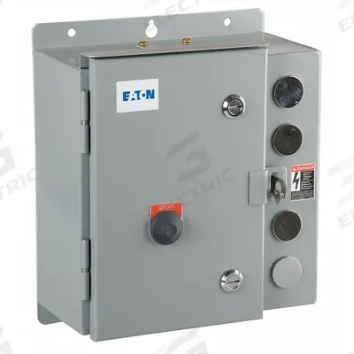 EATON NEMA Magnetic Motor Starter: Non-Reversing, 3 Poles, NEMA Size 2, 45 A - Enclosed Non-Reversing Starters with Electronic Overloads