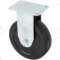 APPROVED VENDOR Plate Caster: Rigid, No Brake, Rubber, 5 in Wheel Dia., 1 1/4 in Wheel Wd, Rigid (MPN 400K59). Key specifications — Brand: APPROVED VENDOR; Wheel/Tread Color: Black; Roll Up: Rigid.