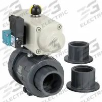 HAYWARD FLOW CONTROL Pneumatically Actuated Two-Way Ball Valve: 1 1/2 in, PVC, Full Port Ball Port (MPN PSSTBH115STVA9). Key specifications — Brand: HAYWARD FLOW CONTROL; Pilot Solenoid Voltage: Not Included.