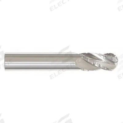 APPROVED VENDOR Roughing End Mill: Carbide, 4 Flute, 1/8" Mill Dia, 1/2" LOC, 1-1/2" OAL (MPN 258-125500) - Ball-Nose Carbide Roughing End Mills