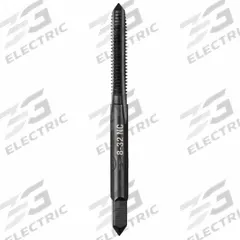 MILWAUKEE Straight Flute Tap: #8-32 UNC, 2B, 4 Flute, Plug Chamfer, Black Oxide Carbon Steel (MPN 49-57-5121)