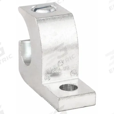 BURNDY Wire Connector: 14 AWG – 1/0 AWG Wire Sizes, 1/4 in Stud Size - Lay-In Lugs