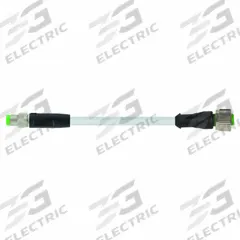 MURRELEKTRONIK Cordset: M8 Male Straight X M12 Female Right Angle, PUR, Gray, 1 m Cable Lg (MPN 7000-88261-2300100). Key specifications — Cable Jacket Color: Gray; IP Rating: IP66K; Wire Size: 24 AWG; Brand: MURRELEKTRONIK.