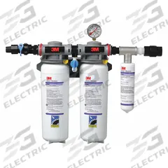 3M Water Filtration System: 0.2 micron, 5 gpm, NPT, 18 in Overall Ht, 70,000 gal, 3 Filters Included (MPN 5625501). Key specifications — Brand: 3M; Reduces: Cyst; Filter Media: Prefilter Wrap.