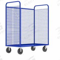 VALLEY CRAFT Cage Cart: 2,000 lb, Overall Dim. 57 in L x 30 in W x 68 in H, Rubber, Blue (MPN F89256VCBL). Key specifications — Caster/Wheel Configuration: (2) Rigid; Color: Blue; Brand: VALLEY CRAFT.