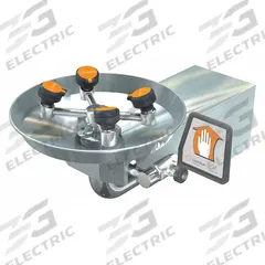 GUARDIAN EQUIPMENT Plumbed Eyewash: Std, Wall Mnt, Eyes and Face Coverage, Uncovered, Push Plate (MPN GBF1724). Key specifications — attr474381: Push Plate; attr474383: GUARDIAN EQUIPMENT.