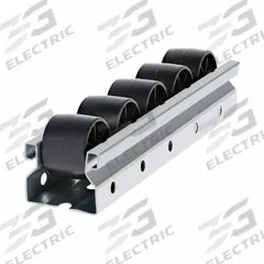 FLEXPIPE Roller Track: Roller Track, Cold Rolled Steel, 96 in Lg, 28 mm For Pipe Size, Plastic (MPN R40-RT96). Key specifications — Product Type: Roller Track; Brand: FLEXPIPE; Finish: Galvanized; Component Type: Roller Track; Corrosion Resistant: No; Material: Cold Rolled Steel.