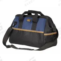 CLC Tool Tote: 16 in W x 8 1/2 in D x 10 in H, Black, Polyester, 22 Pockets, 12 Inside Pockets (MPN 1165). Key specifications — Color: Black; Brand: CLC; Material: Polyester.