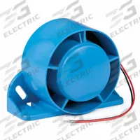 GROTE Vehicle Backup Alarm: Selectable, Tonal, 112 dB Max Sound Level, 12-24V DC, 2 13/16 in Lg (MPN 73030). Key specifications — Alarm Tone Type: Tonal; Mount Type: Grommet; Connector Type: Blunt Cut Wire; Brand: GROTE; SAE Type Rating: Type F; Operating Voltage: 12-24V DC.