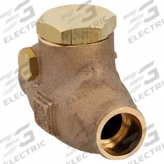 MILWAUKEE VALVE Swing Check Valve: Swing, Inline Valve Body, 1 1/2 in Pipe Size, Sweat x Sweat, Std (MPN 1510T 1-1/2). Key specifications — Brand: MILWAUKEE VALVE.