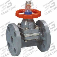 HAYWARD Diaphragm Valve: 4 in, PVC, 2-Way, Flange x Flange, 150 psi Max Pressure (CWP), EPDM (MPN DAB1040FEK). Key specifications — Diaphragm Material: EPDM; Special Features: Position Indicator; Brand: HAYWARD.