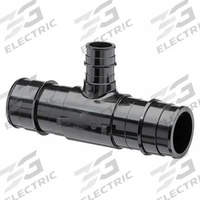 ZURN Barbed Tee: Polymer, Expansion, 1 1/2 in ID, 1 1/2 in ID - Expansion Polymer Barbed Tube Fittings