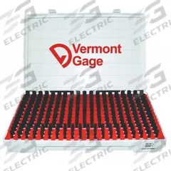 VERMONT GAGE Pin Gauges: No-Go (Minus), 14.01 mm to 16.49 mm, 0.01 mm Dia Increment (MPN 902400500). Key specifications — attr1182478: VERMONT GAGE; attr1182465: ZZ; attr1182466: +/-0.0050 mm.