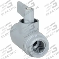 APPROVED VENDOR Manual Two-Way Ball Valve: 1/4 in, PVC, Straight, FNPT x FNPT, Full Port Ball Port (MPN 3990290). Key specifications — Brand: APPROVED VENDOR; Handle: Wedge.