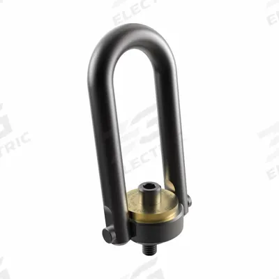 JERGENS Hoist Ring: Pivot/Swivel, Black Oxide-Coated Steel, M24-3.00, Max. 9,260 lb - Pivot & Rotate Hoist Rings